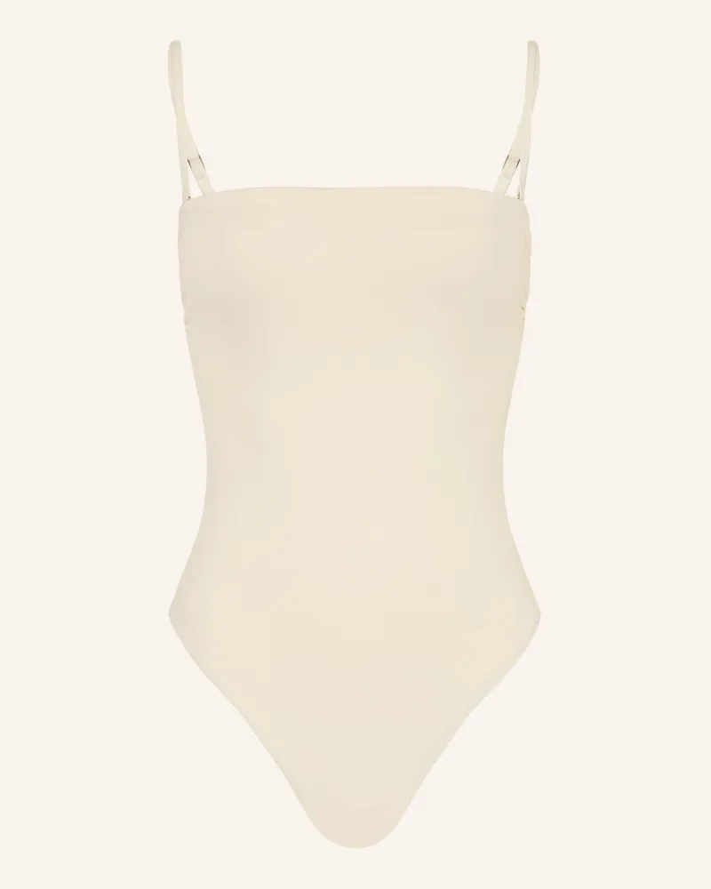 Calvin Klein Bandeau-Badeanzug weiss Creme