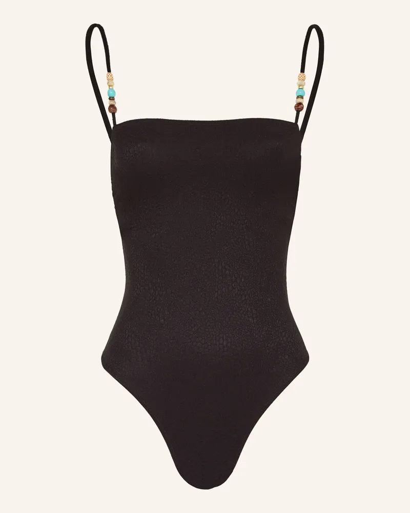 Banana Moon Badeanzug Mapiri Tanzania Mit Schmuckperlen schwarz Schwarz