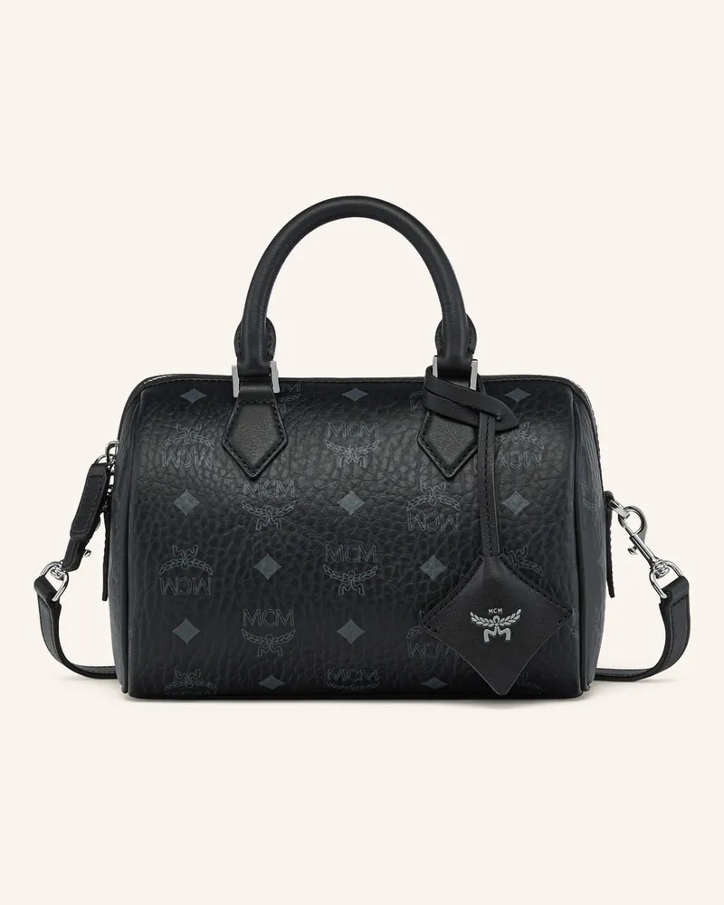 MCM Handtasche Ella Boston Visetos schwarz Schwarz