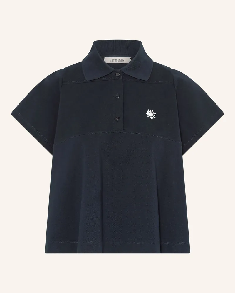Dorothee Schumacher Picqué-Poloshirt Sporty Romance blau Dunkelblau