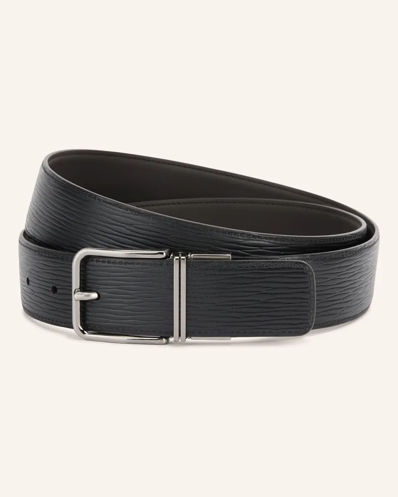 Ermenegildo Zegna Ledergürtel schwarz Schwarz