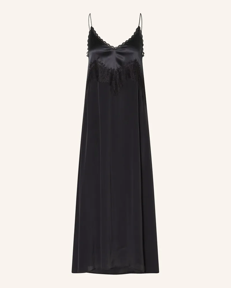 Riani Kleid Mit Seide Und Spitze schwarz Schwarz