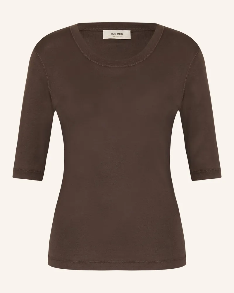 Mos Mosh Shirt Mmmali Mit 3/4-Arm braun Dunkelbraun