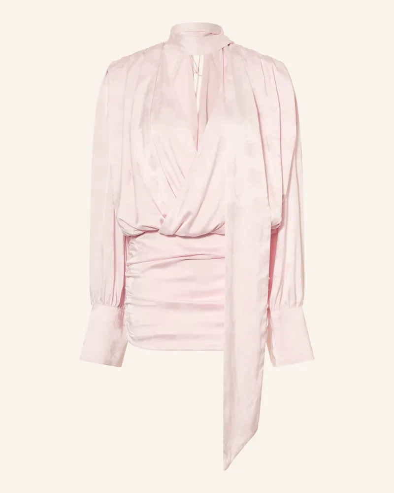 ROTATE Birger Christensen Satinkleid Mit Abnehmbarem Schal rosa Rosa