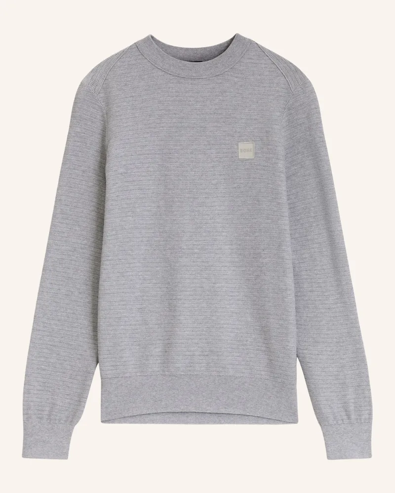 HUGO BOSS Pullover Anion grau Grau
