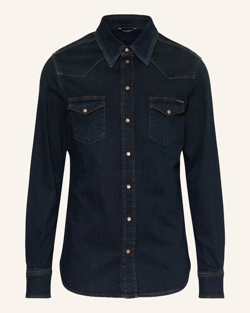 Dolce & Gabbana Jeanshemd Extra Slim Fit blau Dunkelblau