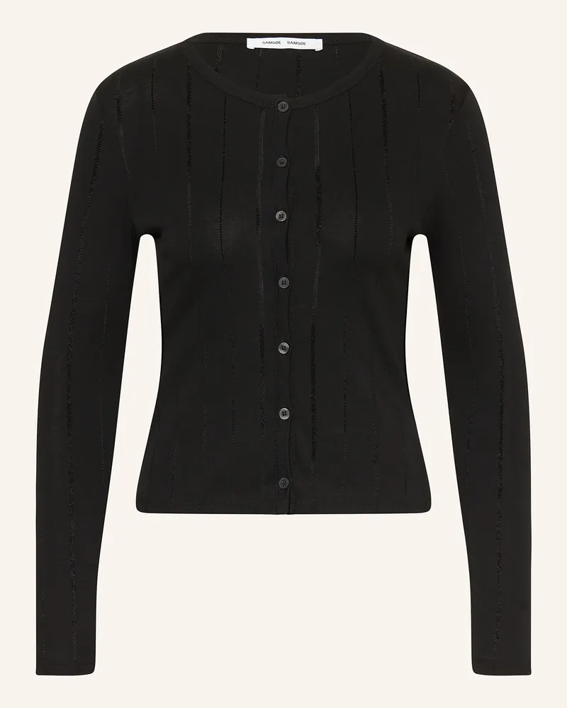 Samsøe & Samsøe Strickjacke Sajunes schwarz Schwarz