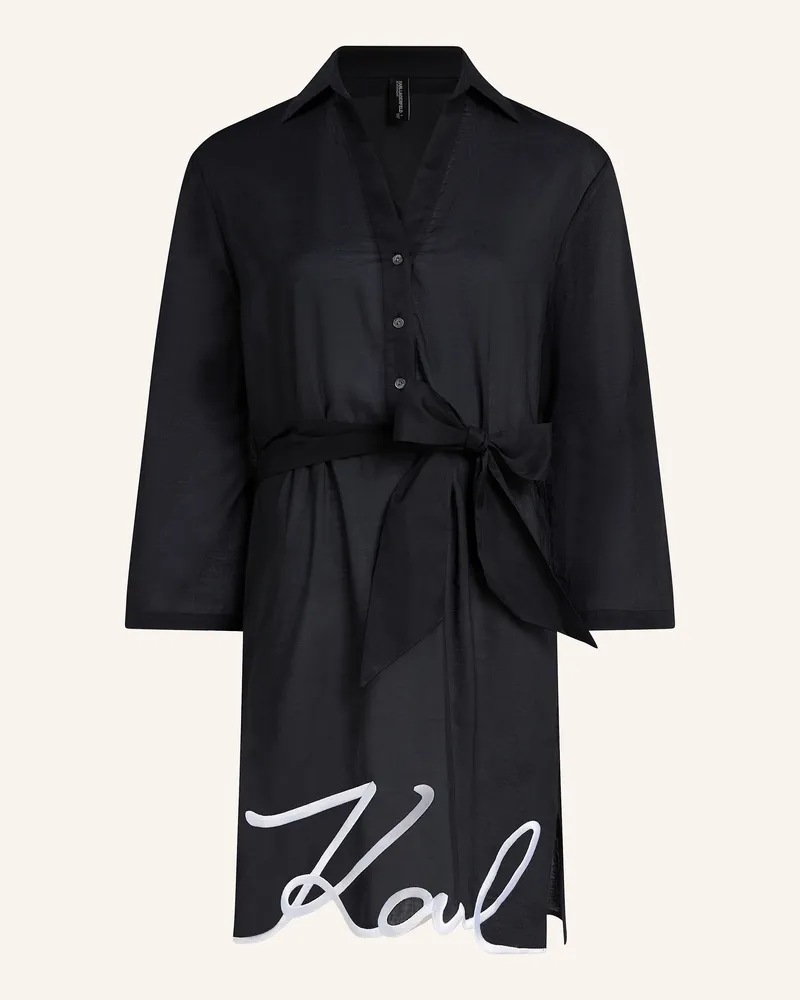Karl Lagerfeld Strandkleid schwarz Schwarz