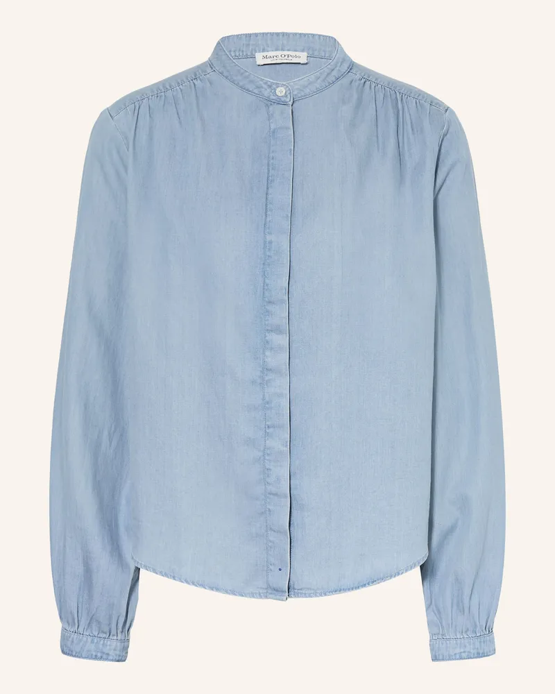 Marc O'Polo Bluse in Jeansoptik Hellblau