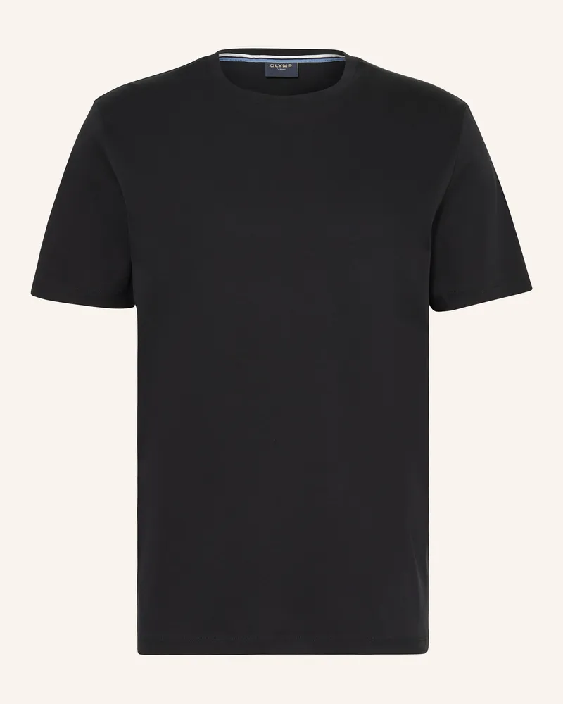 Olymp T-Shirt schwarz Schwarz