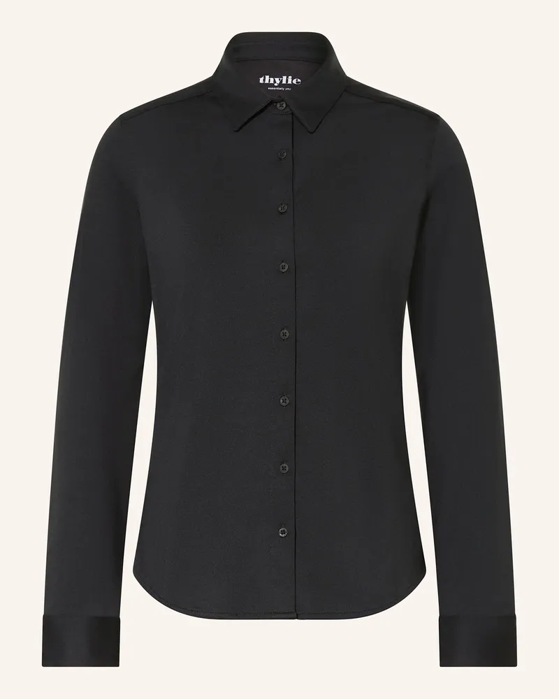 Thylie Hemdbluse Laurel Aus Jersey schwarz Schwarz