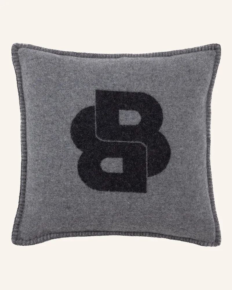 HUGO BOSS Dekokissenhülle Signature grau Grau