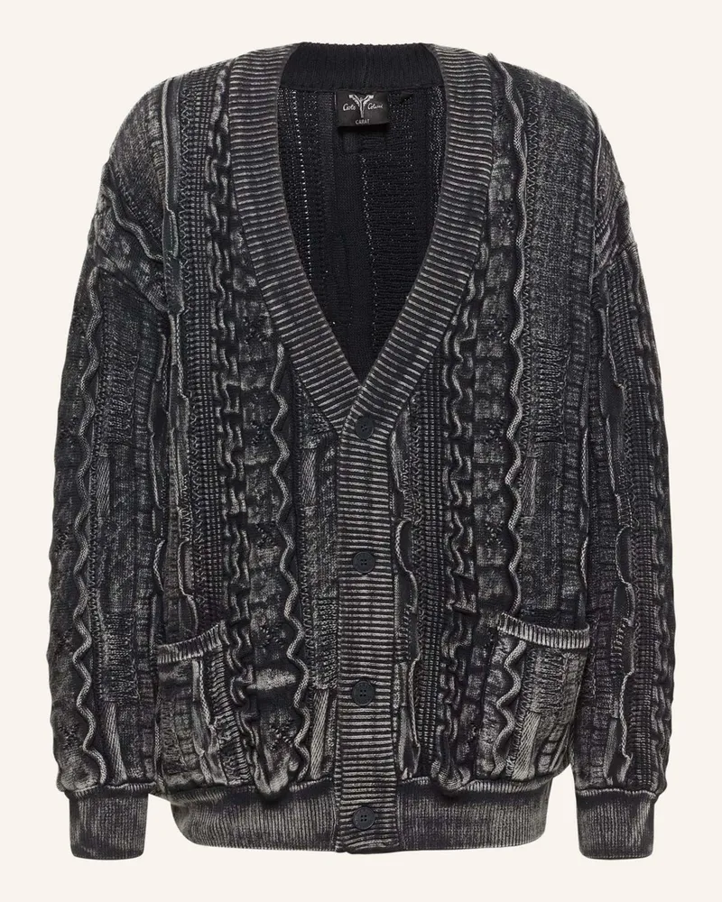 Carlo Colucci Strickjacke - Carat 2.0 Fant schwarz Schwarz