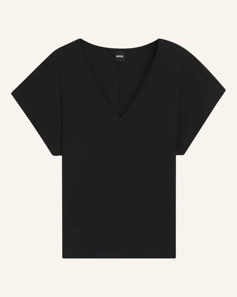 HUGO BOSS Casual Top ECREVA Regular Fit Schwarz