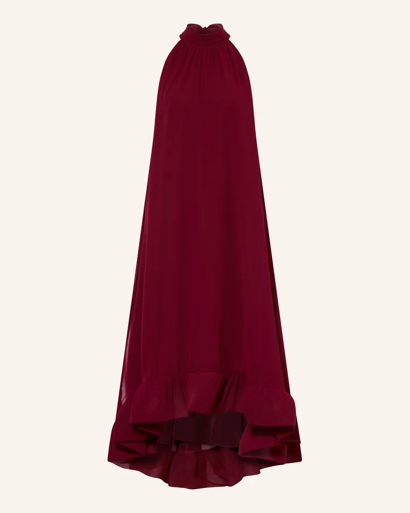 Apart Abendkleid mit Volants Dunkelrot
