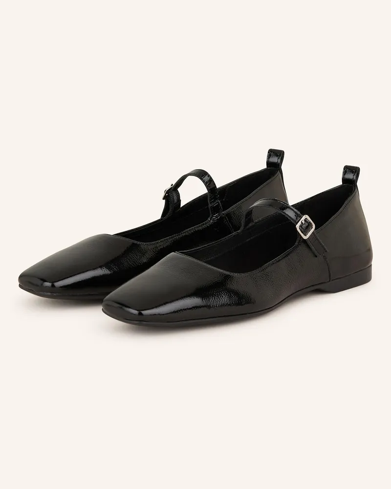 Vagabond Mary-Jane-Ballerinas Schwarz