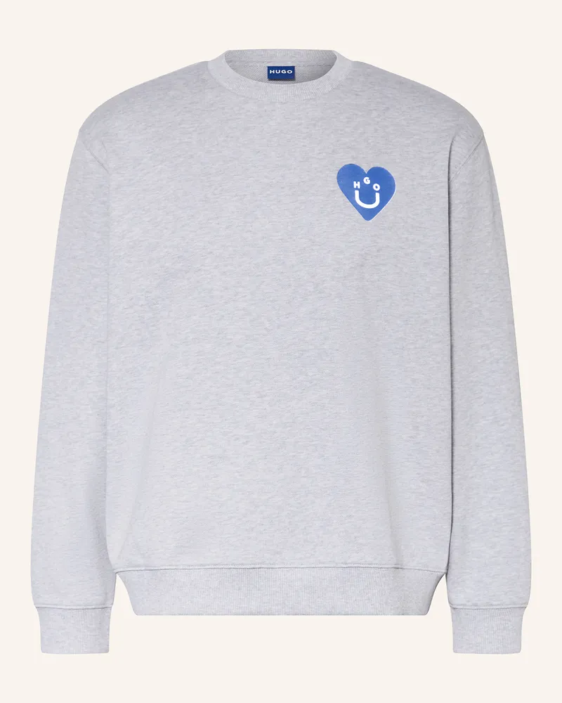 HUGO BOSS Oversized-Sweatshirt Crew grau Hellgrau