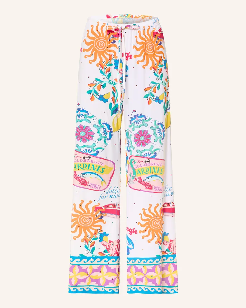 GOLDBERGH Jerseyhose Zenzera Mit Schmucksteinen weiss Weiss