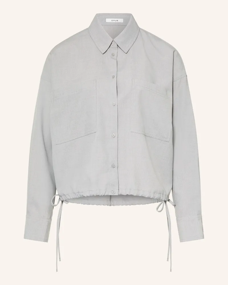 OPUS Hemdbluse Felanga grau Grau
