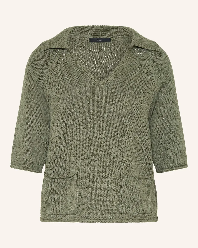 Oui  Strickshirt Khaki