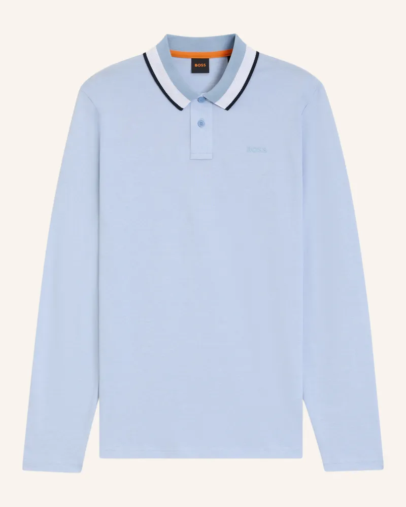 HUGO BOSS Poloshirt PEOXFORDLONG_1 Regular Fit Blau