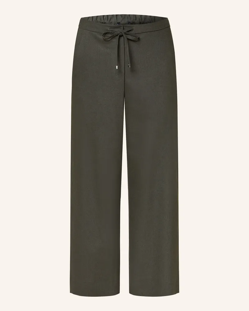 Max Mara 7/8-Hose FLORIA aus Flanell Dunkelgrün