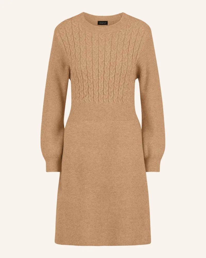 Apart Strickkleid Camel