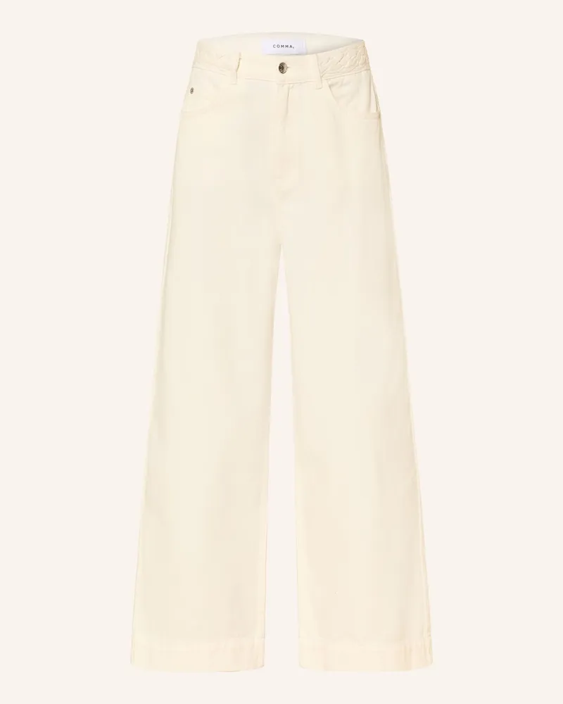 COMMA Cropped Jeans weiss 0120