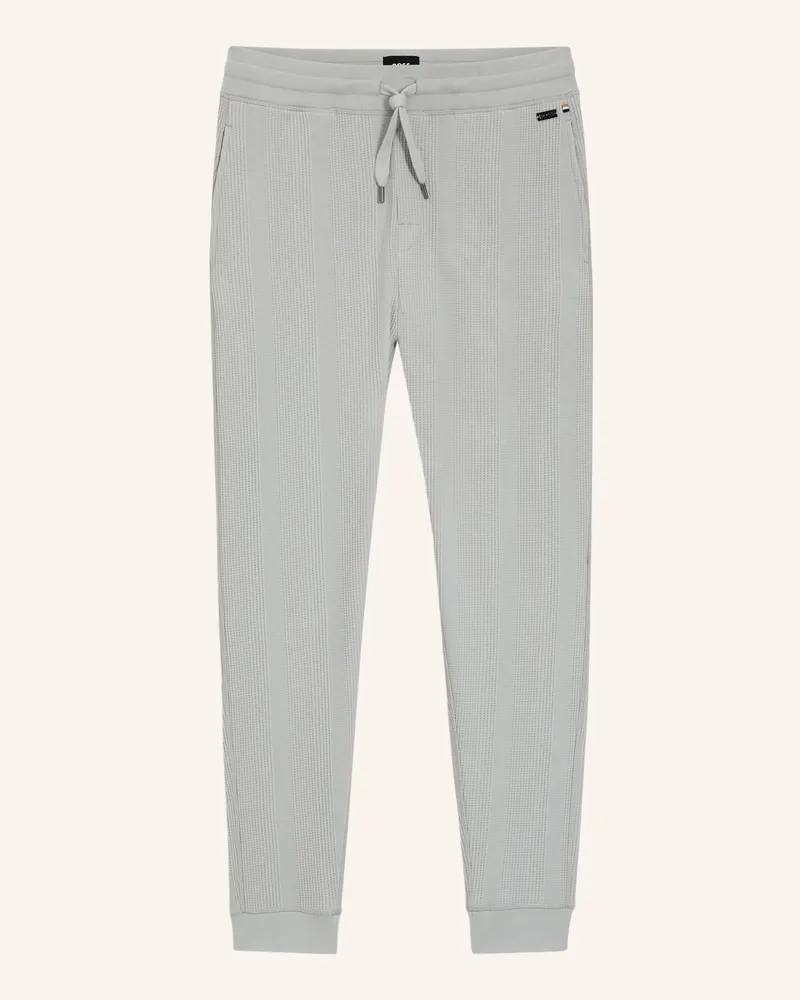 HUGO BOSS Loungewear Unterteil Structure Pants grau Hellgrau
