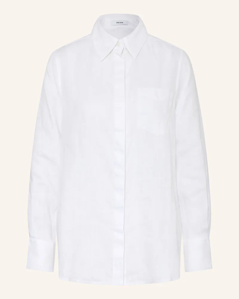 Reiss Hemdbluse Belle Aus Leinen weiss Weiss