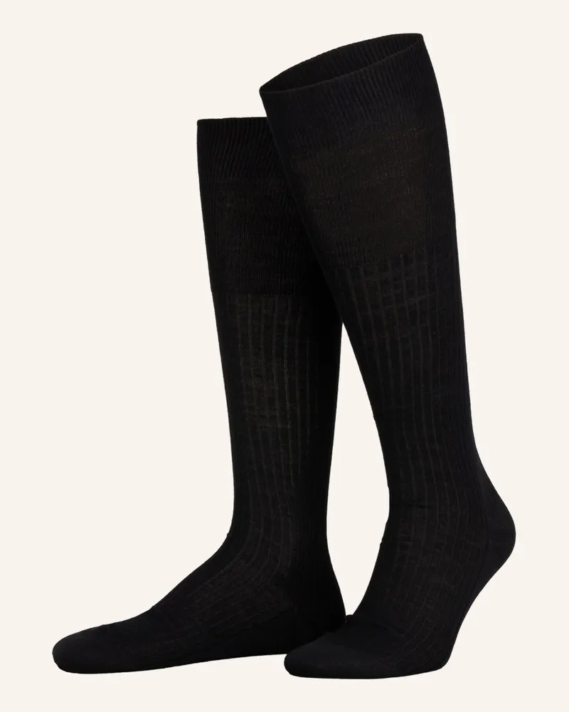 Falke Kniestrümpfe Luxury No. 7 schwarz 3000