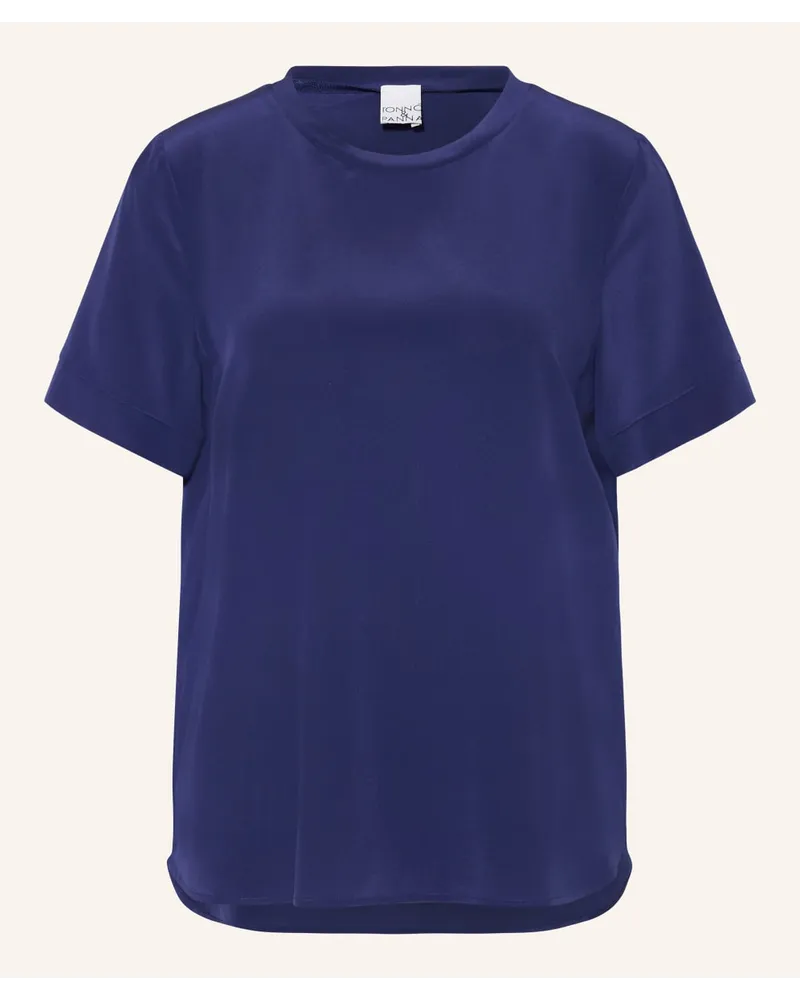 tonno e panna T-Shirt STINETON aus Seide Blau