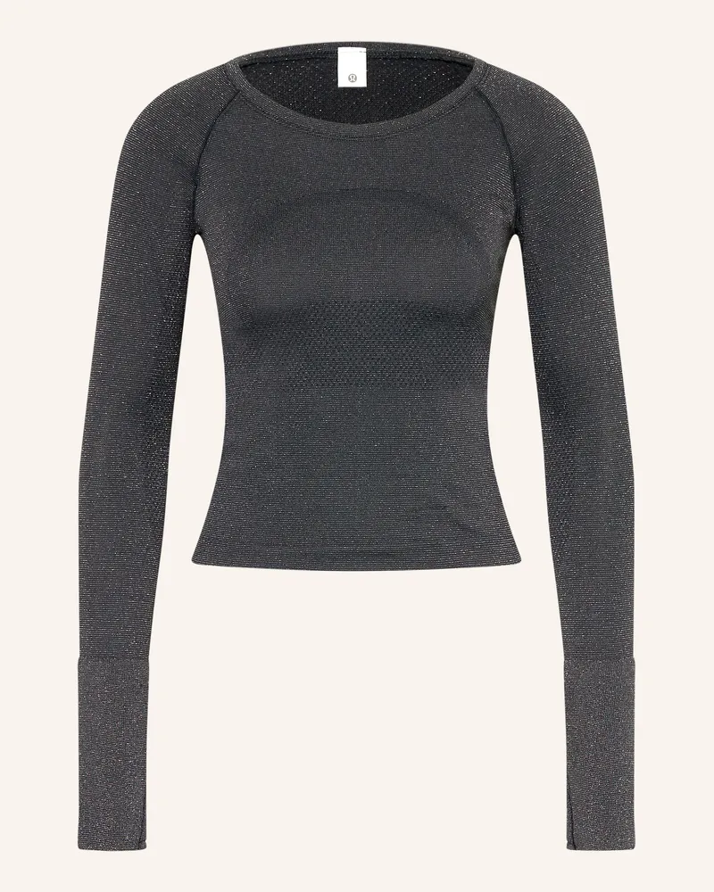 LULULEMON Longsleeve Swiftly Tech 2.0 Race Mit Glitzergarn schwarz Schwarz