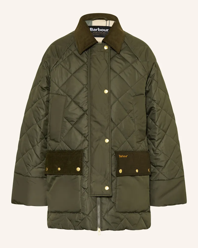 Barbour Steppmantel Aldburgh gruen Oliv