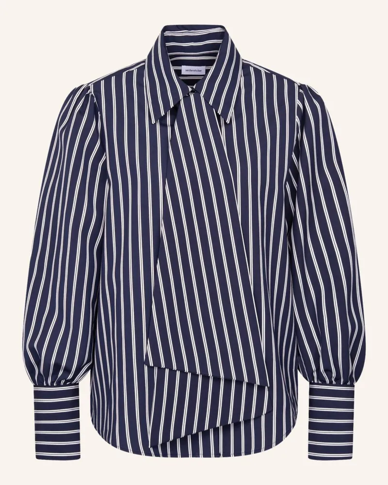 Seidensticker Ausgestellte Bluse blau Dunkelblau