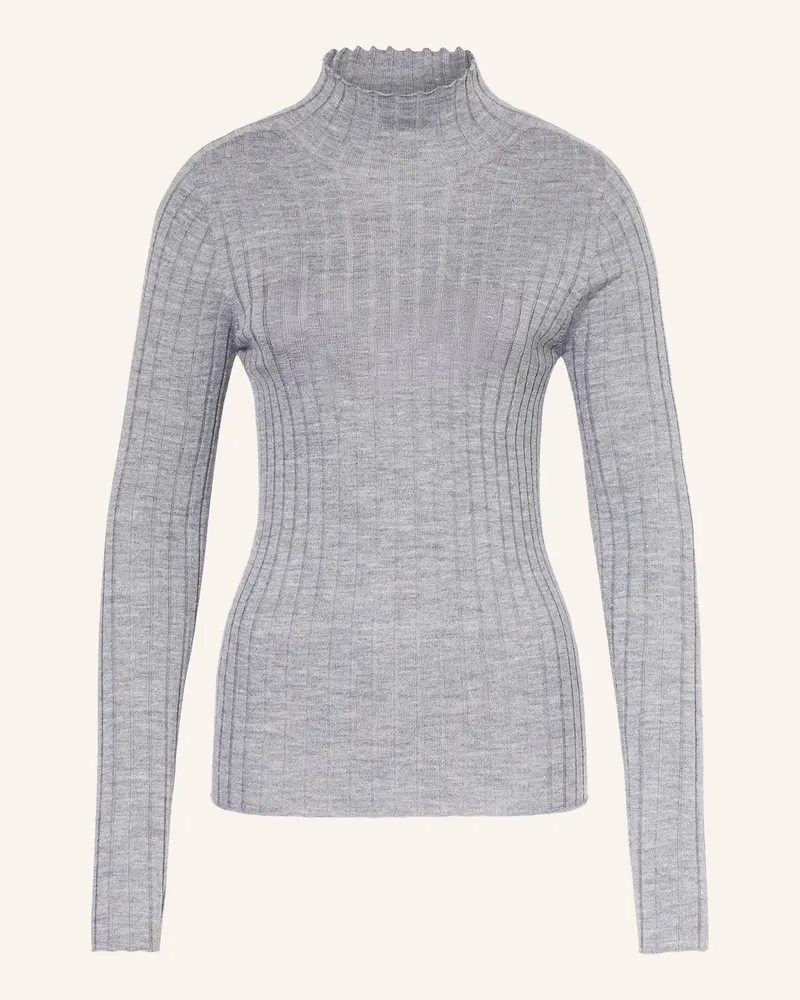 Peserico Pullover mit Glitzergarn Grau