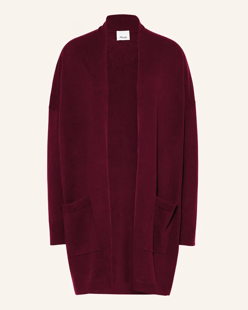 ALLUDE Strickhülle mit Cashmere Dunkelrot