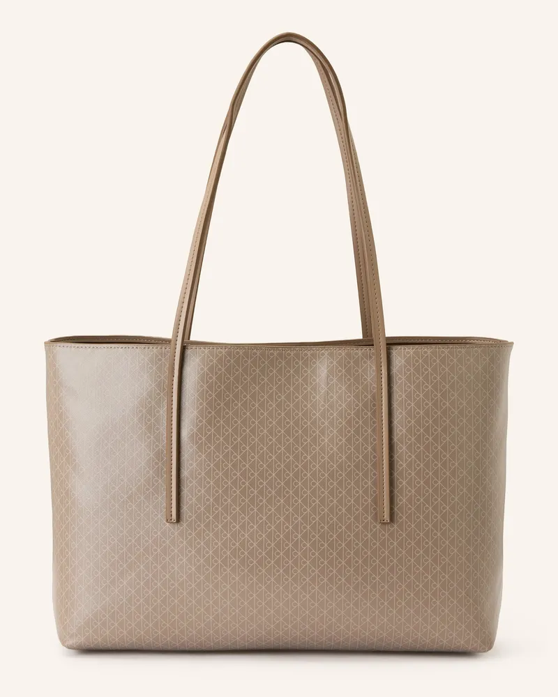 Calvin Klein Shopper Mit Pouch beige Taupe