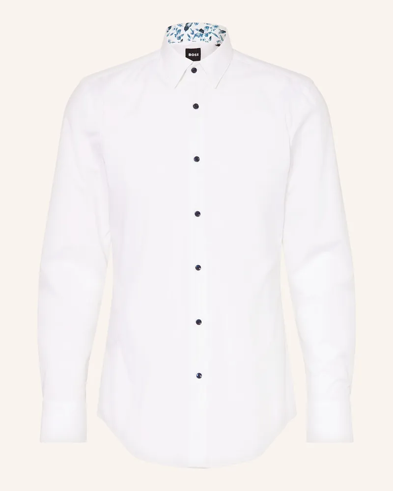 HUGO BOSS Hemd HANK Slim Fit Weiss