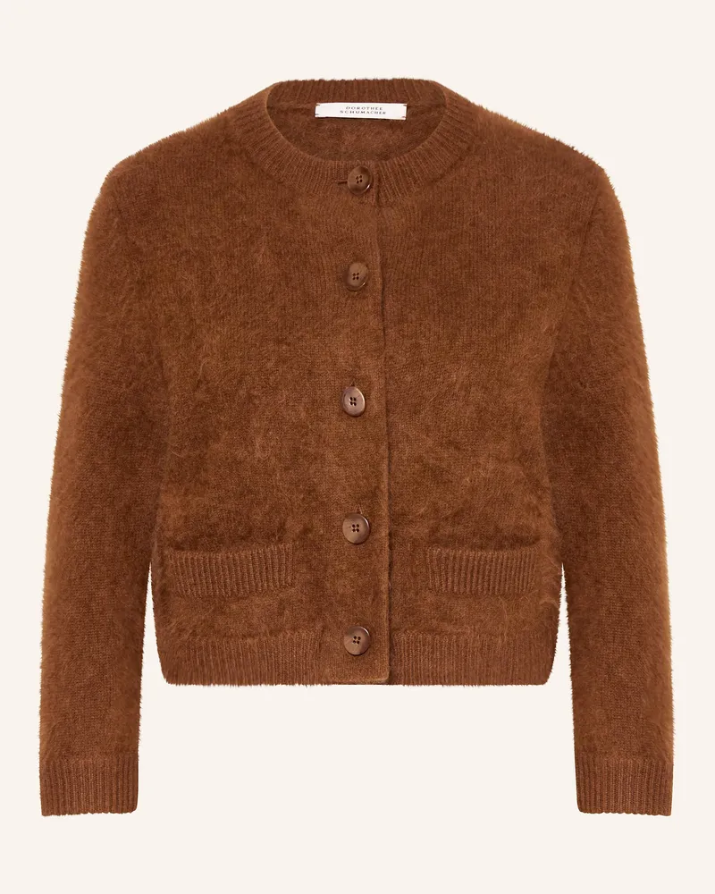 Dorothee Schumacher Strickjacke Fluffy Statements Mit Cashmere braun Braun