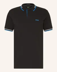 HUGO BOSS Piqué-Poloshirt PAUL Slim Fit Schwarz