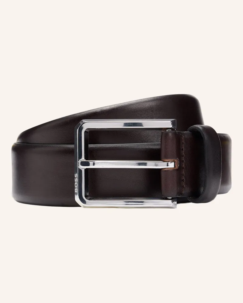 HUGO BOSS Business Gürtel CALEB_SZ35 Dunkelbraun