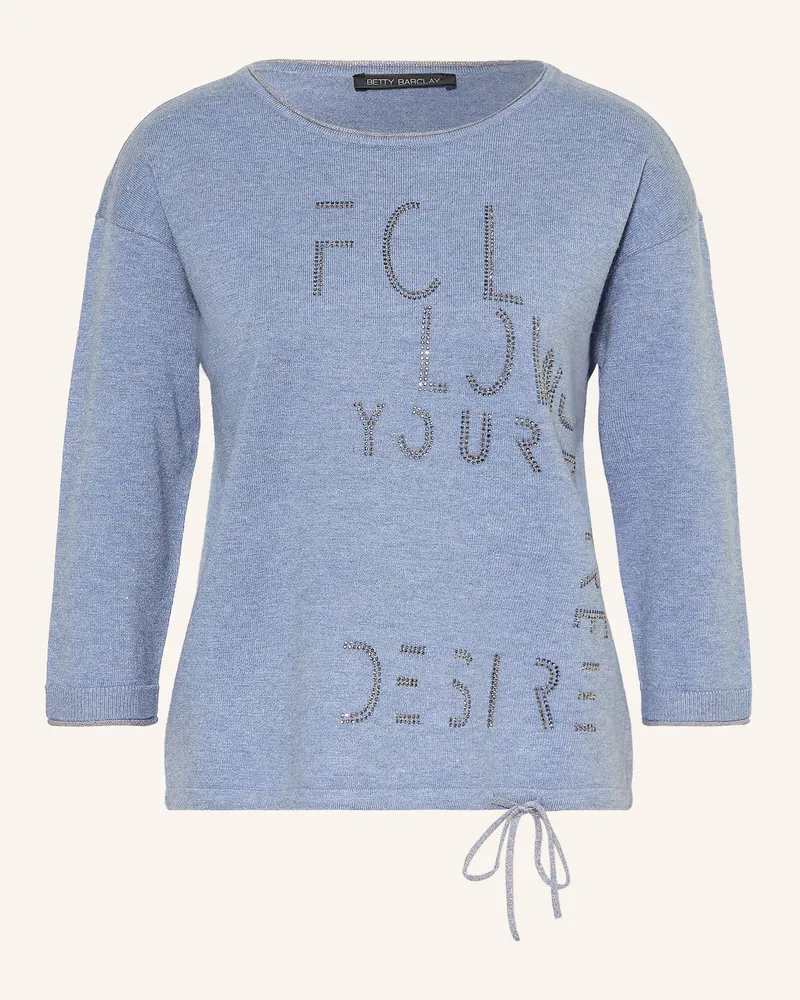 Betty Barclay Pullover Mit 3/4-Arm Und Schmucksteinen blau Blaugrau