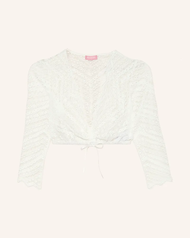 Krüger Dirndlbluse Aus Spitze Mit 3/4-Arm weiss Weiss