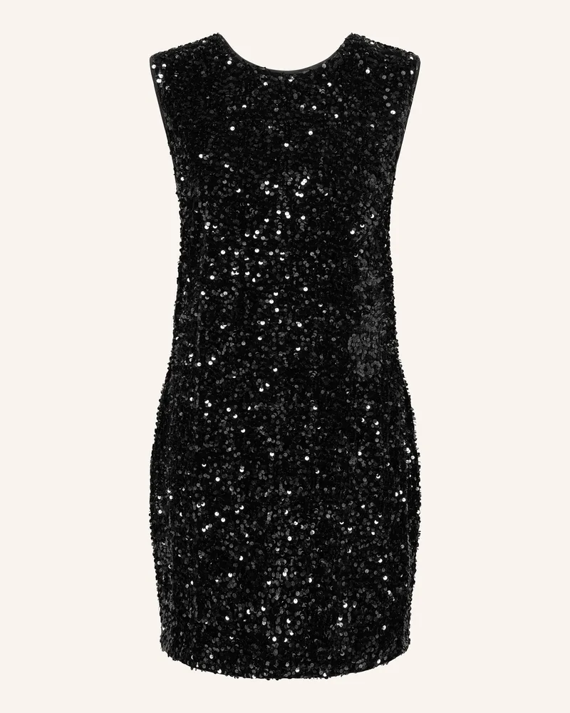 only Cocktailkleid Mit Pailletten schwarz Schwarz