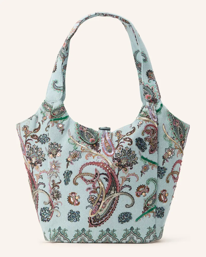 ANOKHI Shopper CHEYENNE MEDIUM mit Pailletten Blaugrau