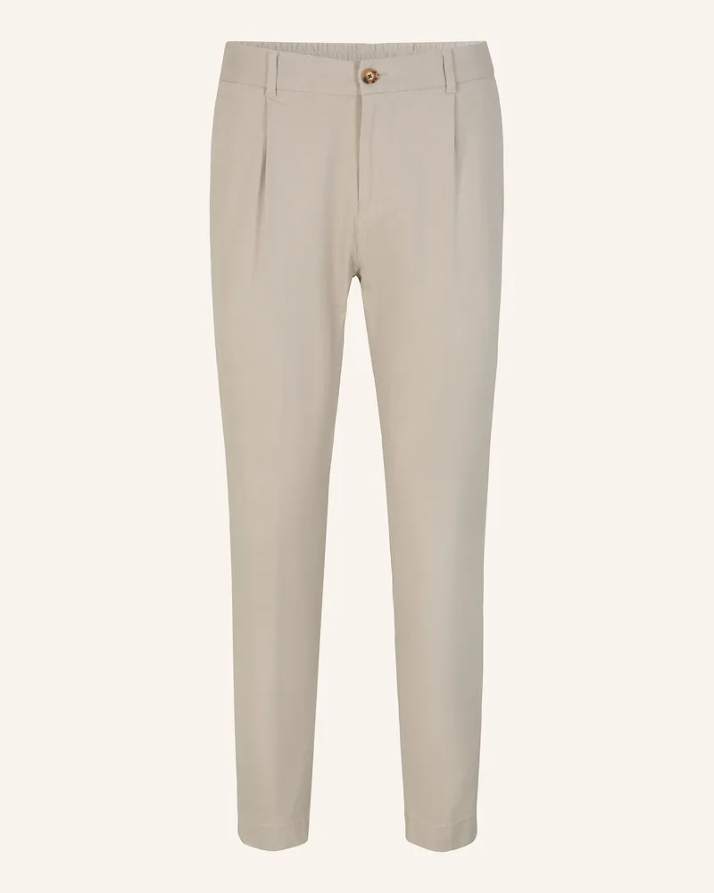 JOOP! Bundfaltenhose Loose Fit Beige
