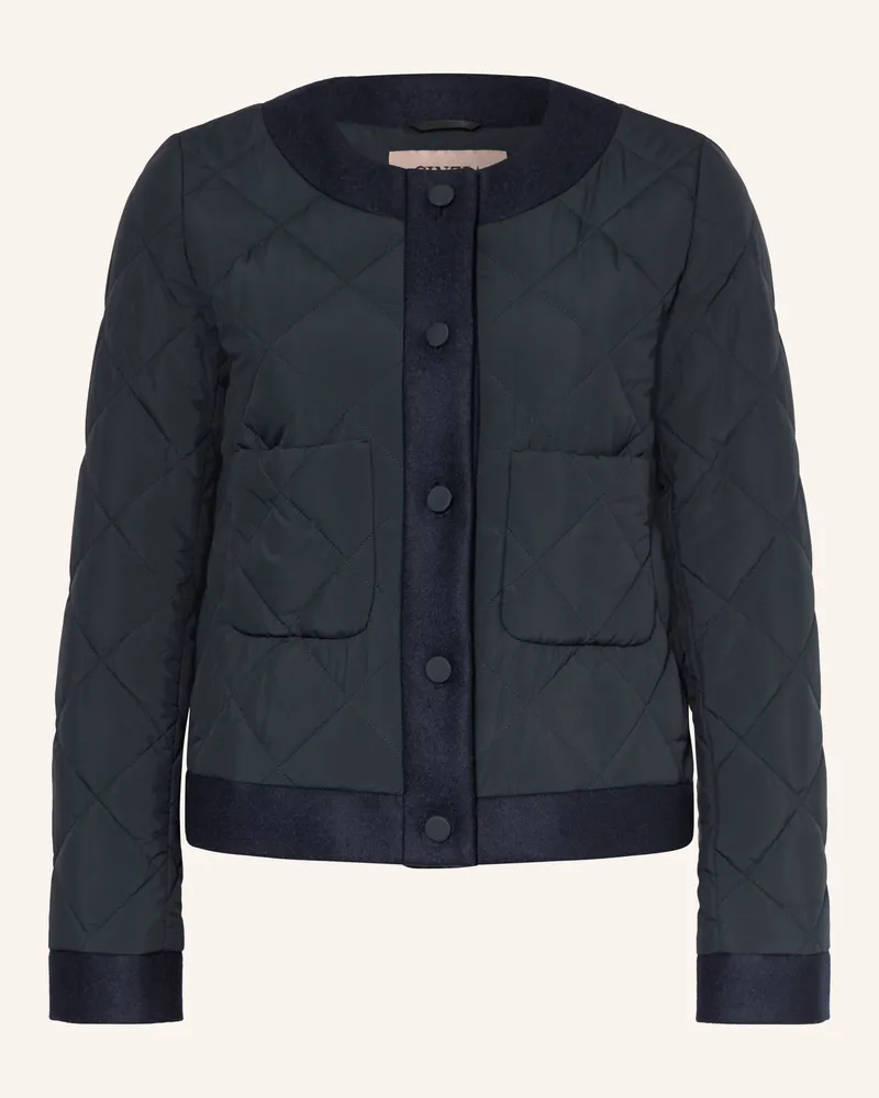 Cinzia Rocca Steppjacke im Materialmix Dunkelblau