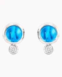 TAMARA COMOLLI Ohrringe OHRRINGE BOUTON SWISS TOPAZ / CLASSIC aus Silber