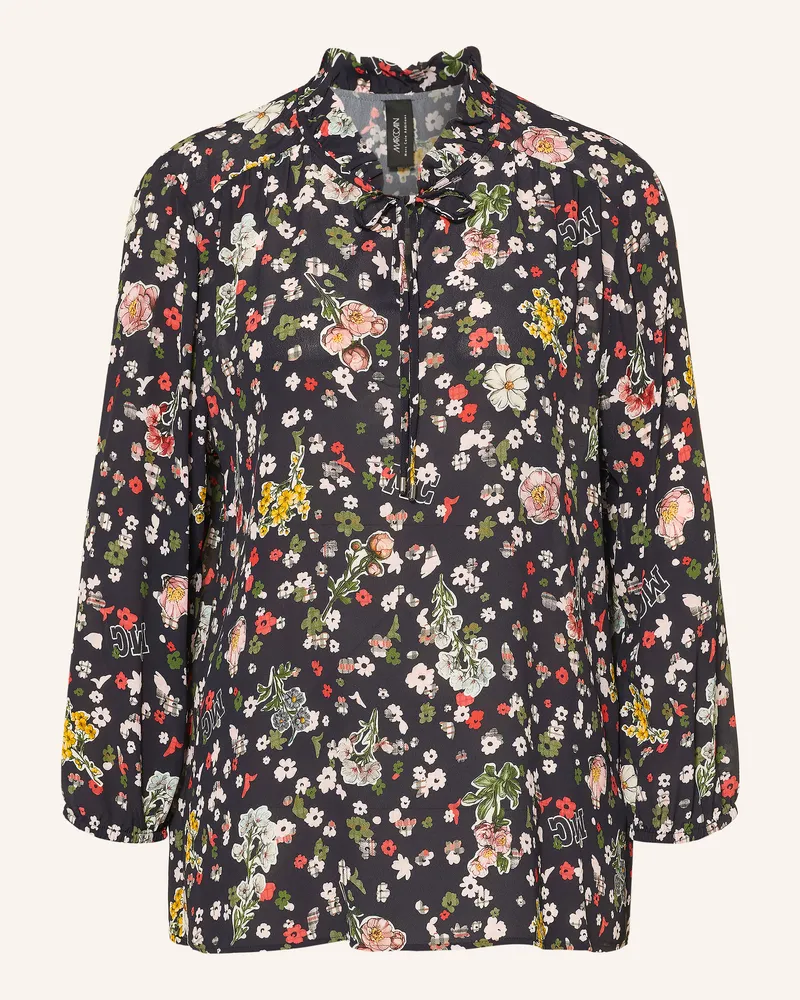 Marc Cain Blusenshirt Mit 3/4-Arm Und Rüschen blau 394